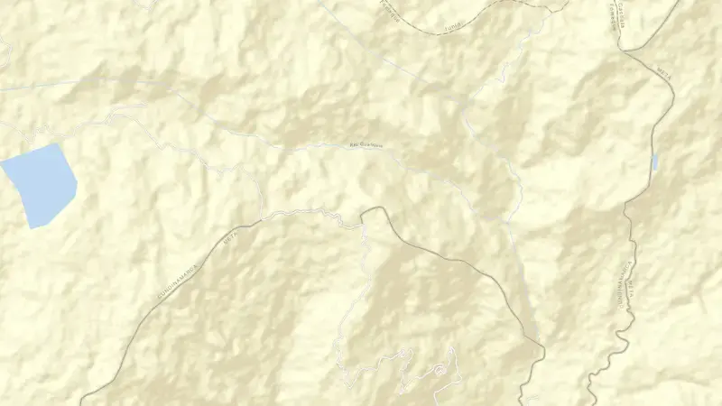 Road map of Chuza (Chingaza) reservoir, Cundinamarca, Colombia