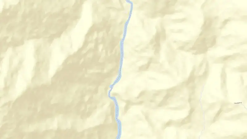 Road map of Hidroituango reservoir, Antioquia, Colombia