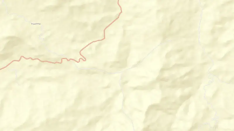Road map of San Lorenzo reservoir, Antioquia, Colombia