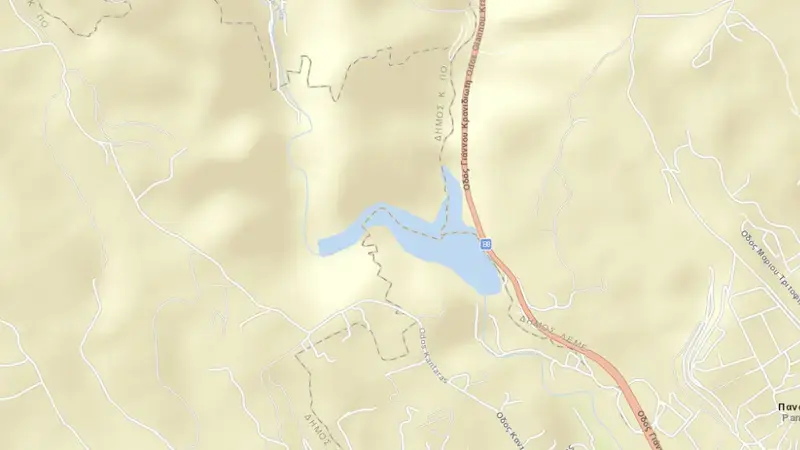 Road map of Polemidia reservoir, Limassol, Cyprus