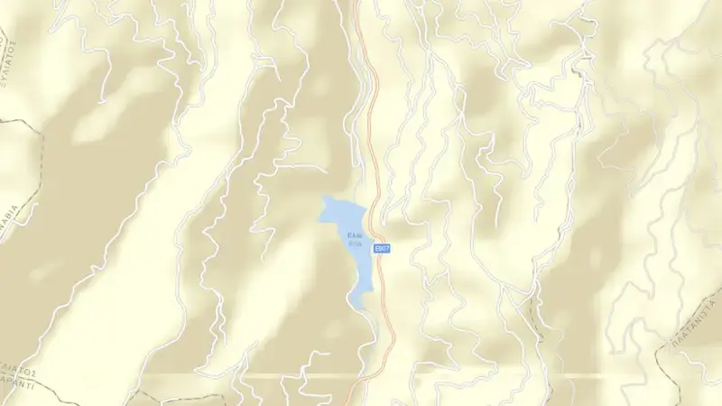 Road map of Xyliatos reservoir, Nicosia, Cyprus
