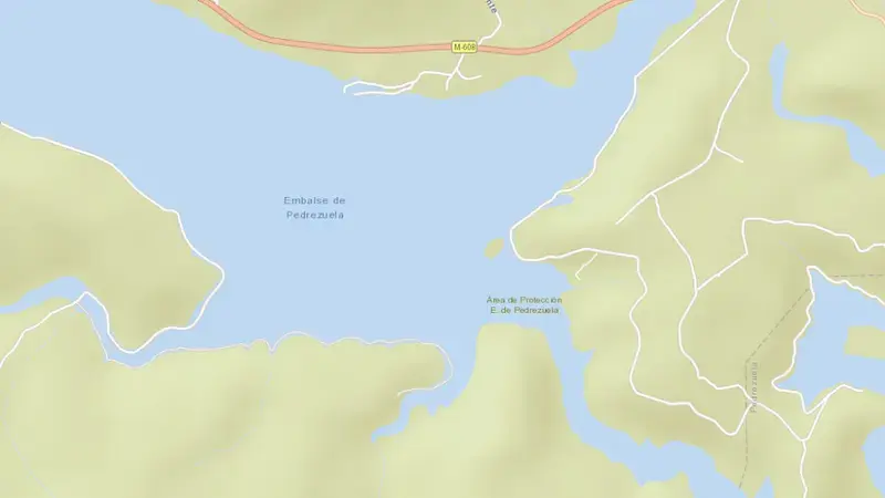 Road map of Vellón,El-(Pedrezuela) reservoir, Tajo, Spain