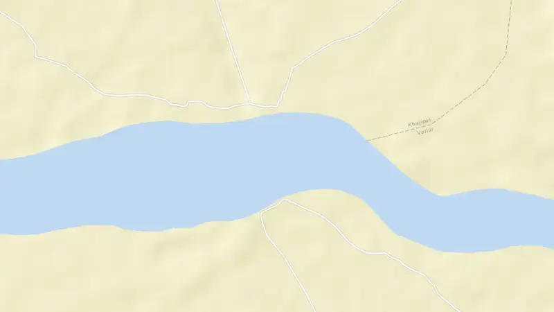 Road map of Adinimmayapalli Anicut reservoir, Andhra Pradesh, India
