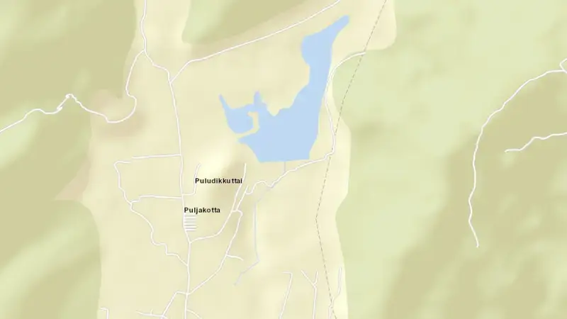 Road map of Anaimadavu reservoir, Tamil Nadu, India