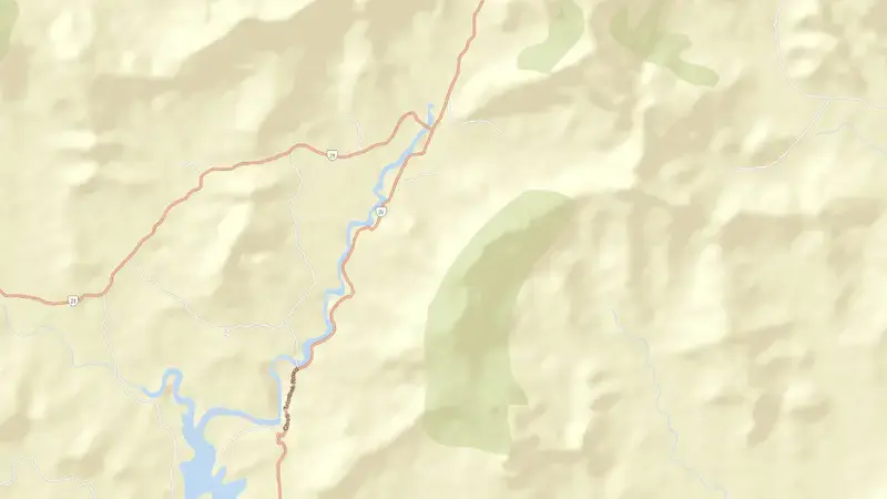Road map of Bhatsa Dam reservoir, Maharashtra, India