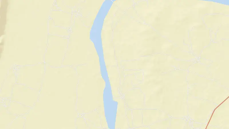 Road map of Bisalpur Dam reservoir, Rajasthan, India