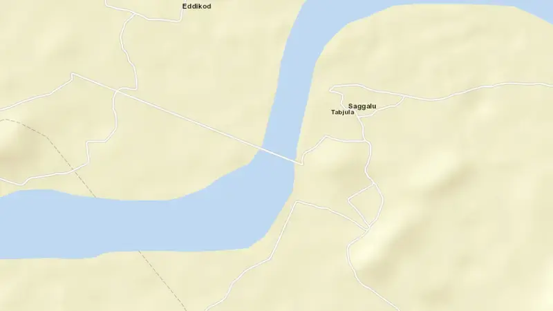 Road map of Chagallu Balancing Reservoir reservoir, Andhra Pradesh, India