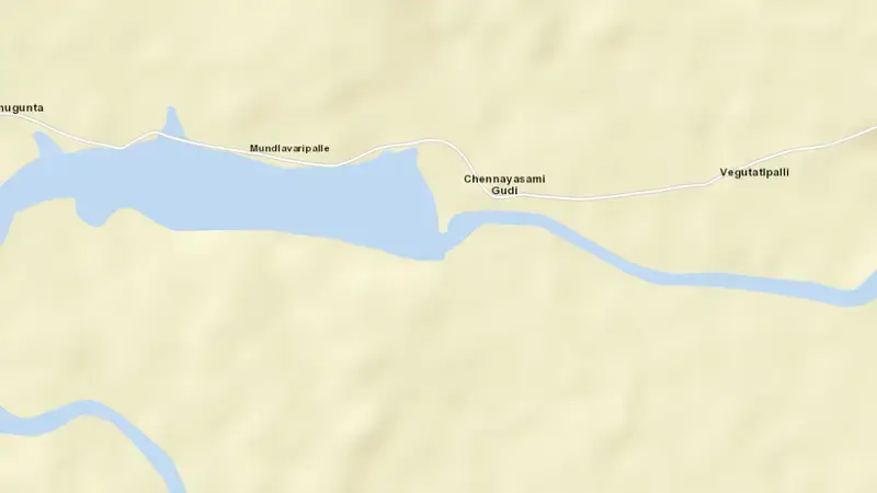 Road map of Chennaraya Swami Gudi Project reservoir, Andhra Pradesh, India