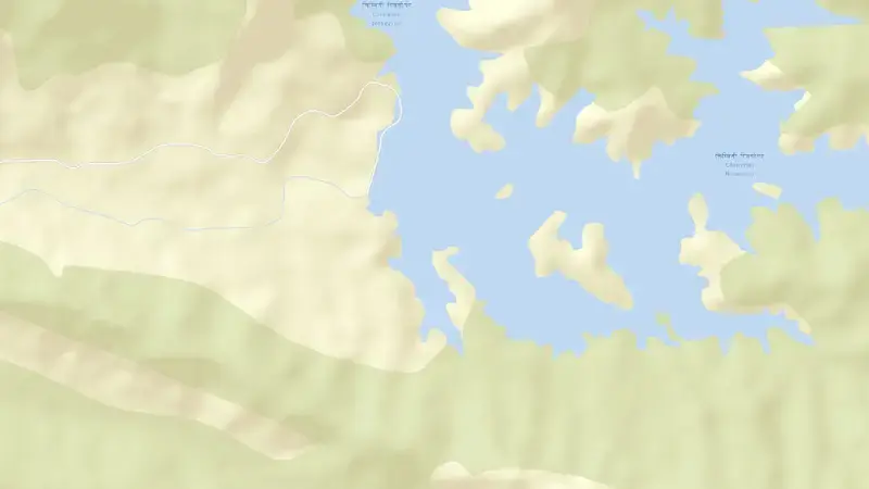 Road map of Chimoni reservoir, Kerala, India