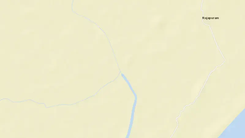 Road map of Damodaram Sagaram reservoir, Andhra Pradesh, India