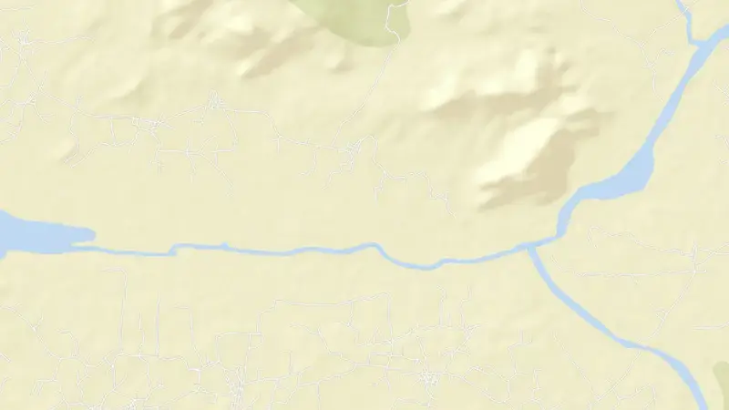 Road map of Dantiwada Dam reservoir, Gujarat, India