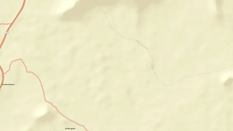 Road map of Darna Dam reservoir, Maharashtra, India
