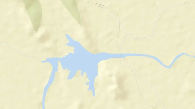 Road map of Gandipalem Reservoir Project reservoir, Andhra Pradesh, India