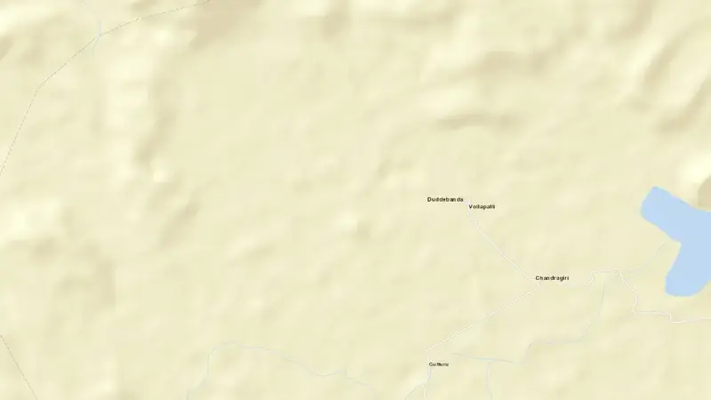 Road map of Gollapalli Reservoir reservoir, Andhra Pradesh, India