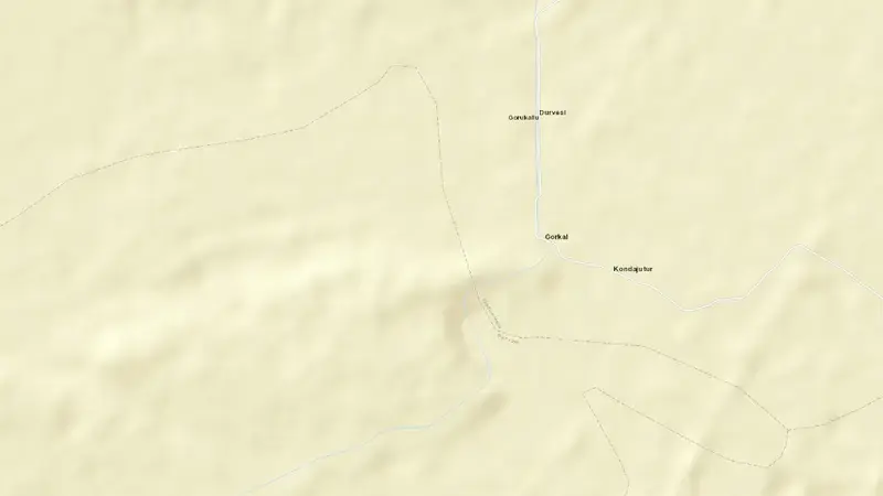 Road map of Gorakkalu Balancing Reservior reservoir, Andhra Pradesh, India