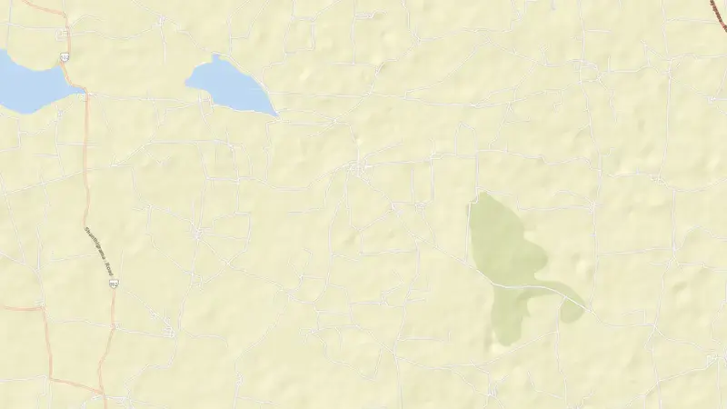 Road map of Hemavathy Dam reservoir, Karnataka, India