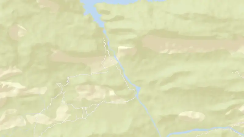 Road map of Idamalayar Dam reservoir, Kerala, India