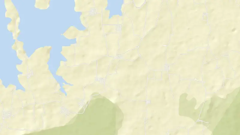 Road map of Kabini Dam reservoir, Karnataka, India