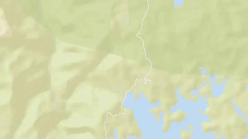 Road map of Kakki Dam reservoir, Kerala, India