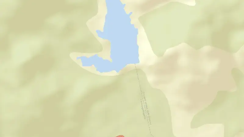 Road map of Kalyani Dam reservoir, Andhra Pradesh, India