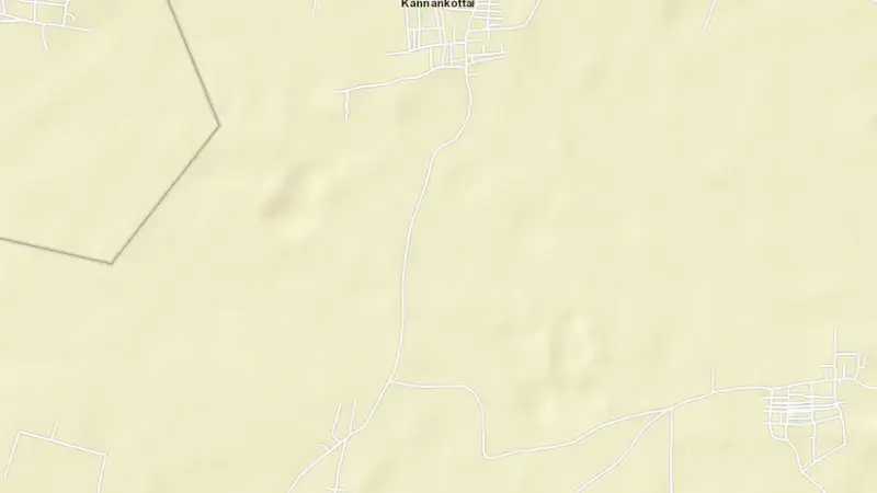 Road map of Kannankottai Thervoykandigai reservoir, Tamil Nadu, India