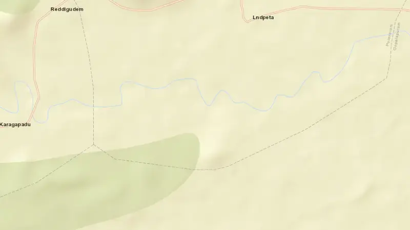 Road map of Kovvadakalva Reservoir reservoir, Andhra Pradesh, India