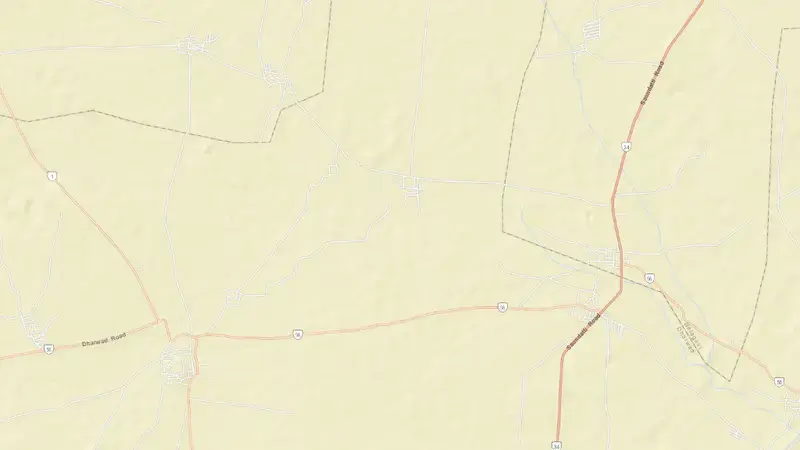 Road map of Malaprabha Dam reservoir, Karnataka, India