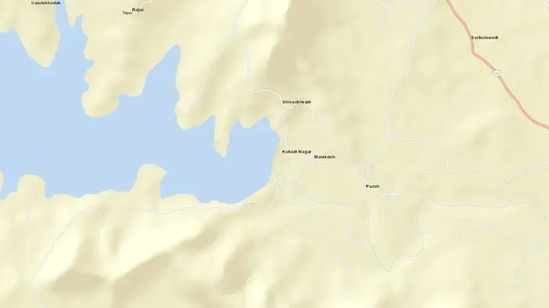 Road map of Manikdoh reservoir, Gujarat, India