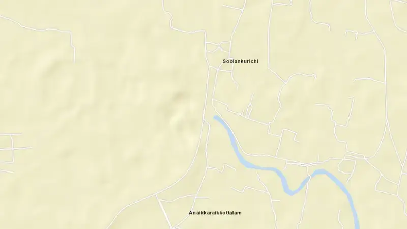 Road map of Manimukthanadhi reservoir, Tamil Nadu, India