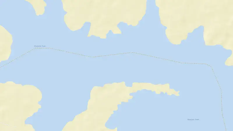 Road map of Manjara Dam reservoir, Maharashtra, India