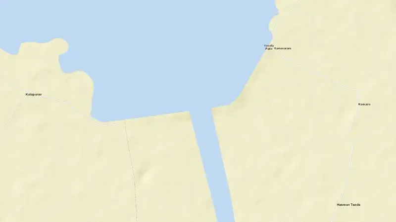 Road map of Musi Project reservoir, IN, India
