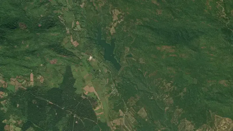 Satellite view of Ntr Reservoir reservoir, Andhra Pradesh, India