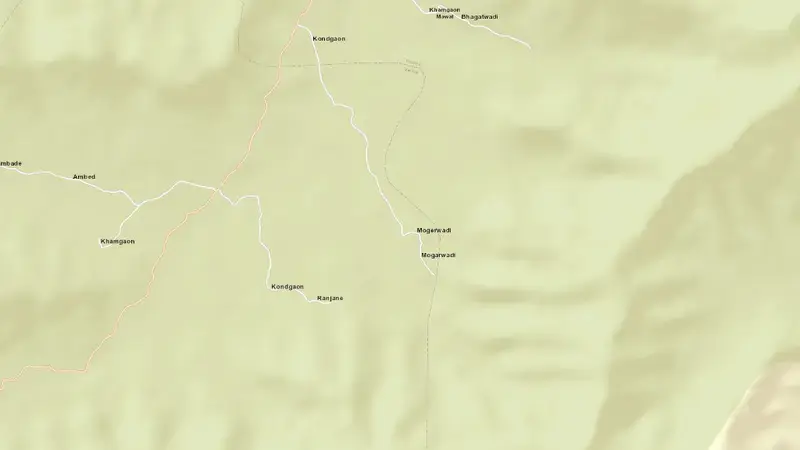 Road map of Panshet Dam reservoir, Maharashtra, India