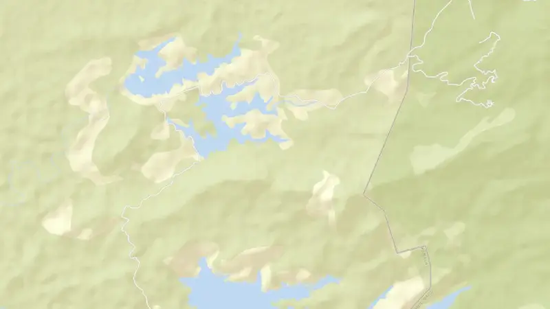 Road map of Parambikulam Dam reservoir, Kerala, India