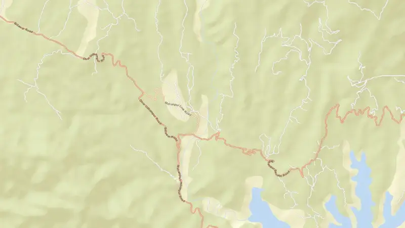 Road map of Ranjit Sagar Dam / Thein Reservoir reservoir, Punjab, India
