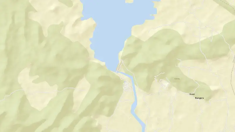 Road map of Salanadi reservoir, Jharkhand, India