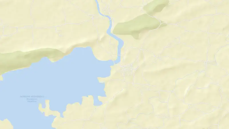 Road map of Sanjay Sarovar reservoir, IN, India
