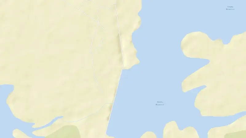 Road map of Sirsi reservoir, Uttar Pradesh, India