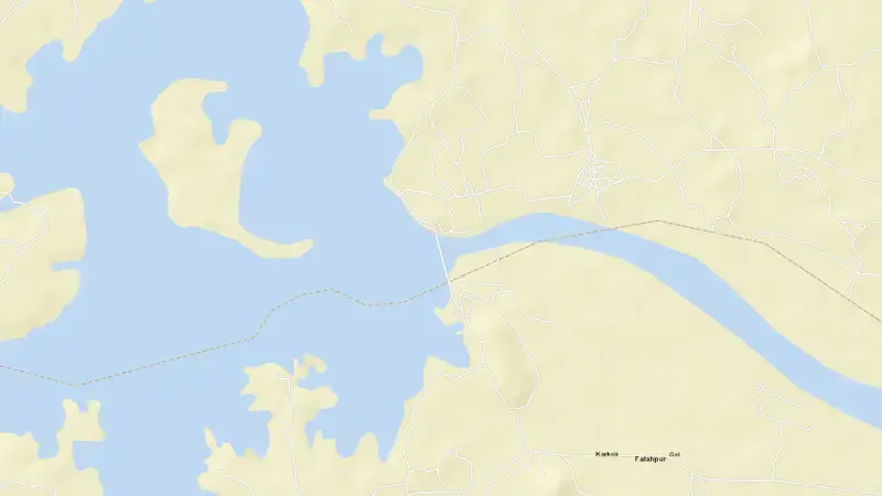 Road map of Som Kamla Amba reservoir, Himachal Pradesh, India