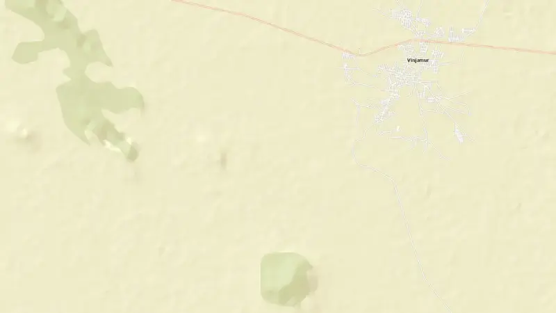 Road map of Somasila Dam reservoir, Andhra Pradesh, India