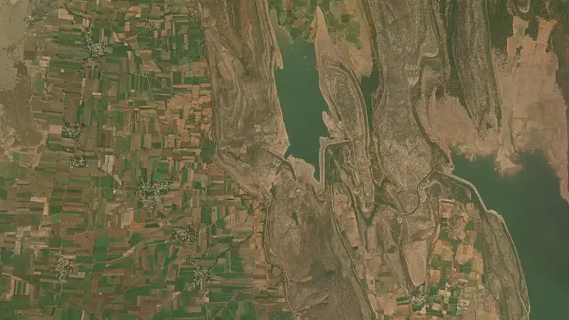 Satellite view of Subsidiary Reservoir -I reservoir, Andhra Pradesh, India