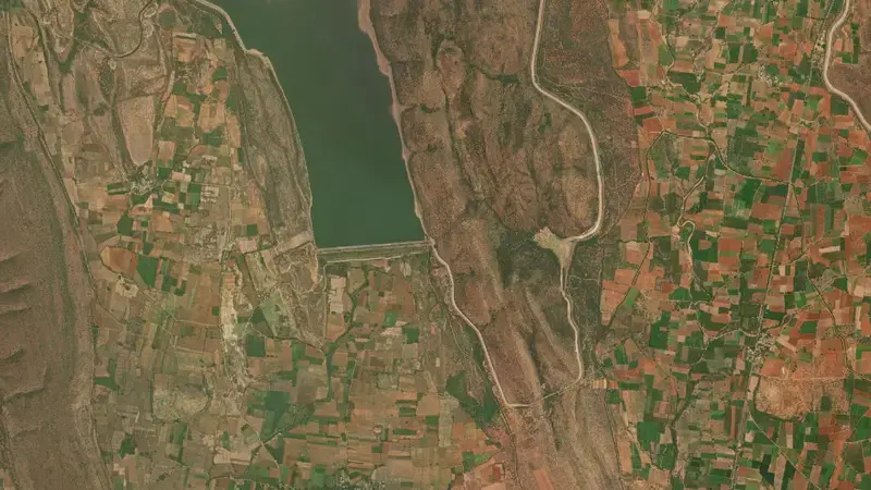 Satellite view of Subsidiary Reservoir -Ii reservoir, Andhra Pradesh, India