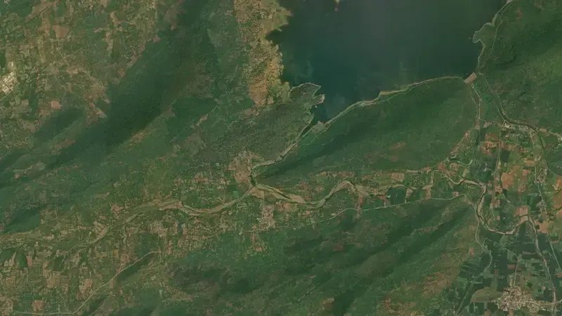 Satellite view of Tandava Reservoir reservoir, Andhra Pradesh, India