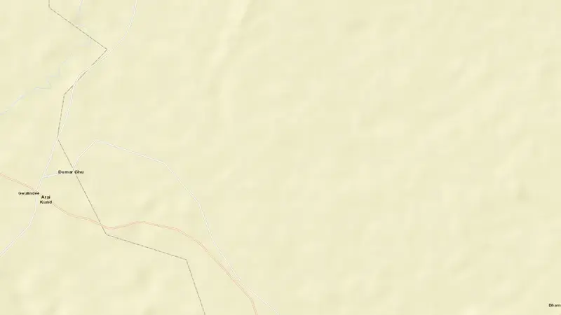 Road map of Tandula Dam reservoir, Chhattisgarh, India