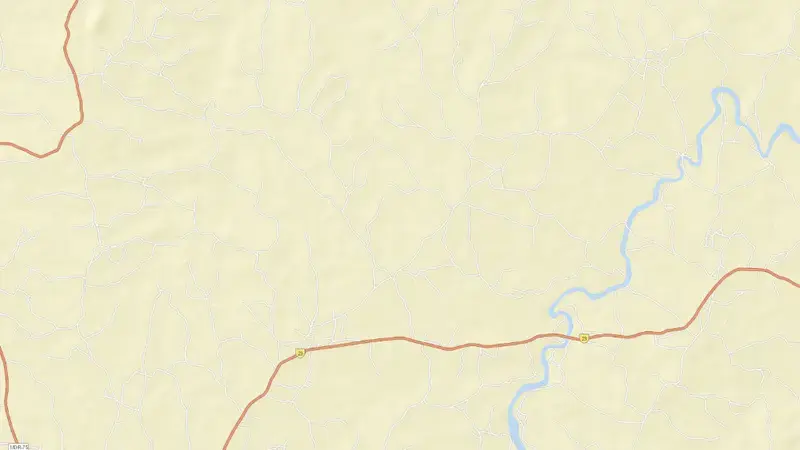 Road map of Tenughat Dam reservoir, Jharkhand, India