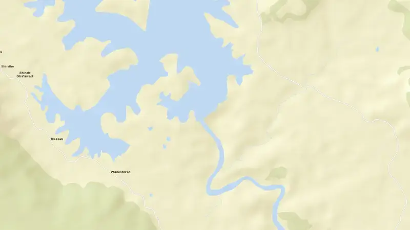 Road map of Thokarwadi reservoir, Gujarat, India