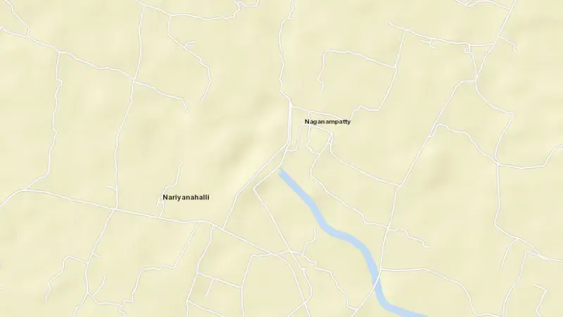 Road map of Thumbalahalli reservoir, Tamil Nadu, India
