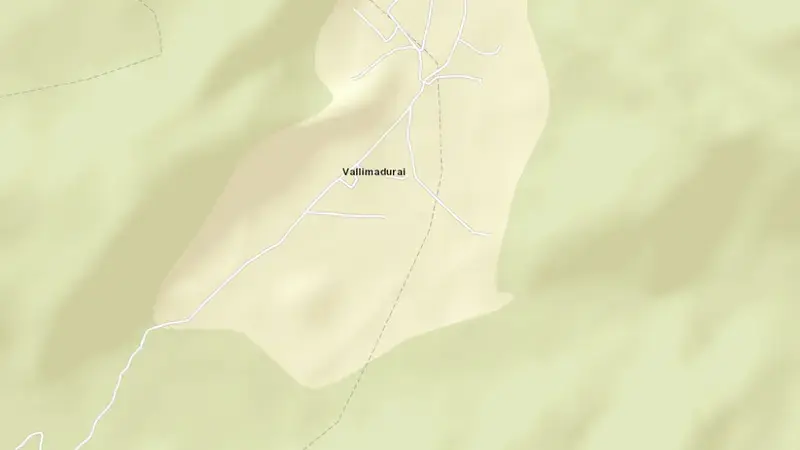 Road map of Varattar Vallimadurai reservoir, Tamil Nadu, India