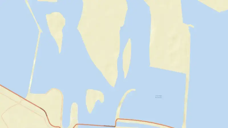 Road map of Chashma Barrage reservoir, Punjab, Pakistan
