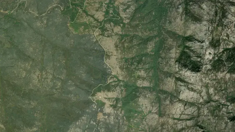 Satellite view of Alto Lindoso reservoir, Viana do Castelo, Norte, Portugal